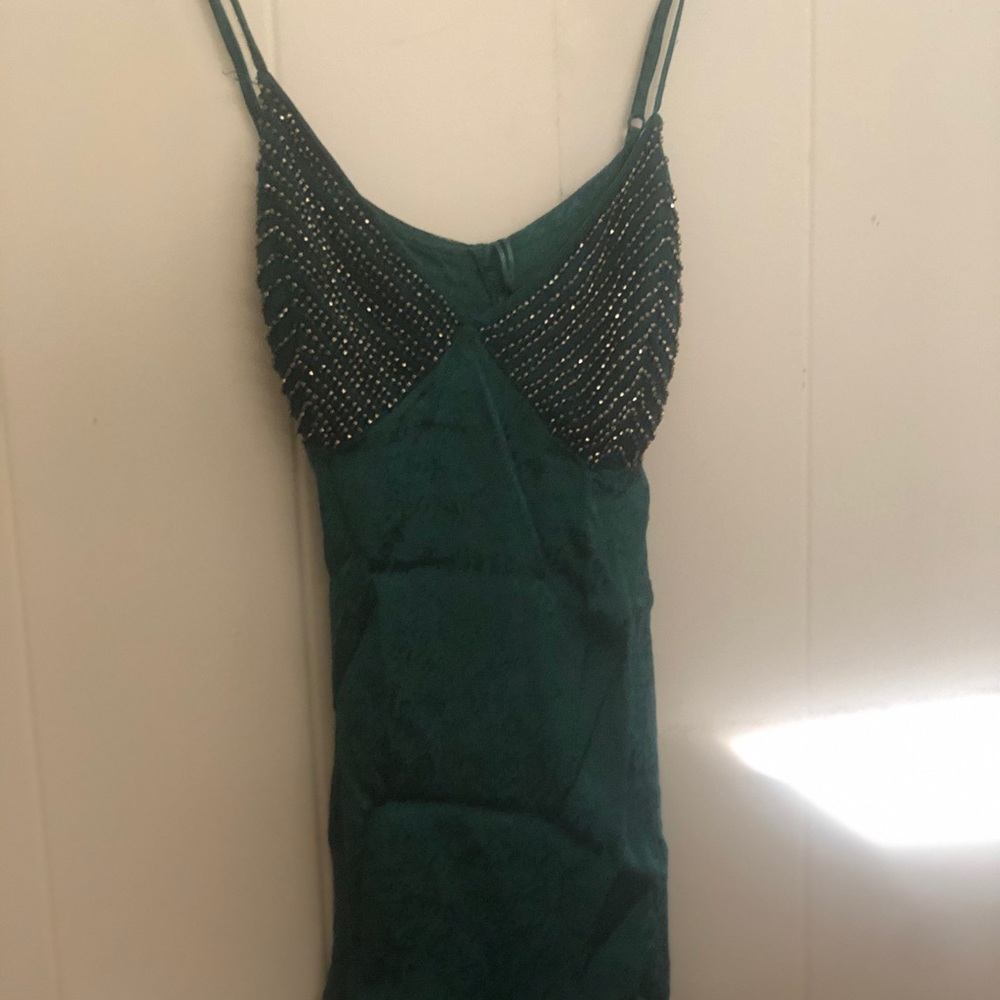 Silk dress with beads